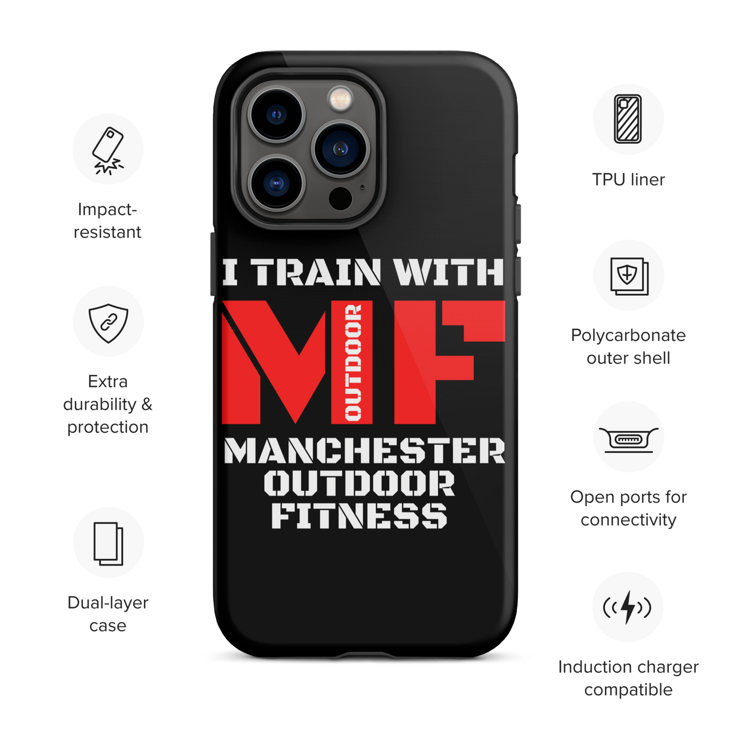 Tough iPhone case -Black I train with