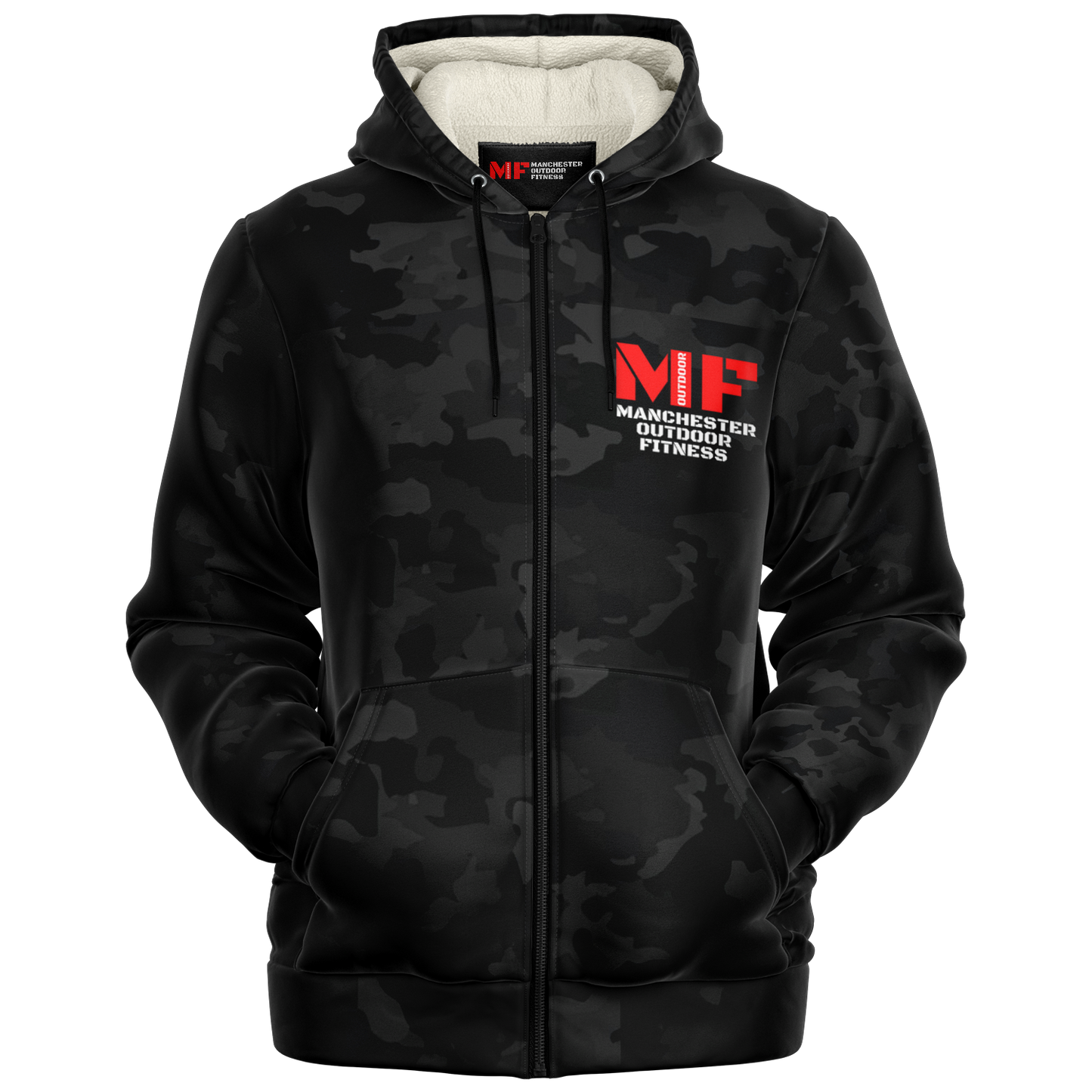 MF Black Camo Microfleece Zip hoodie