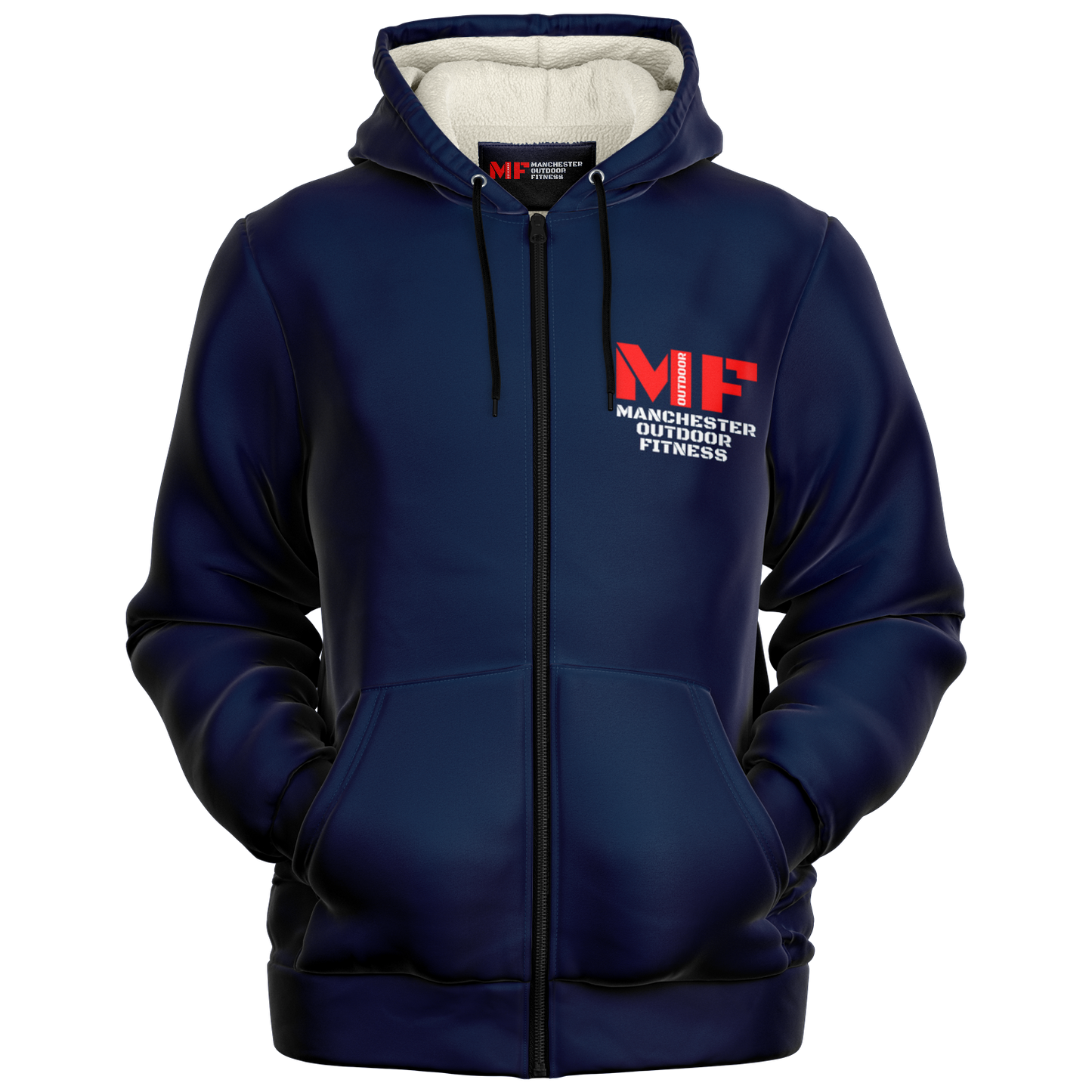 MF Blue Microfleece Zip hoodie