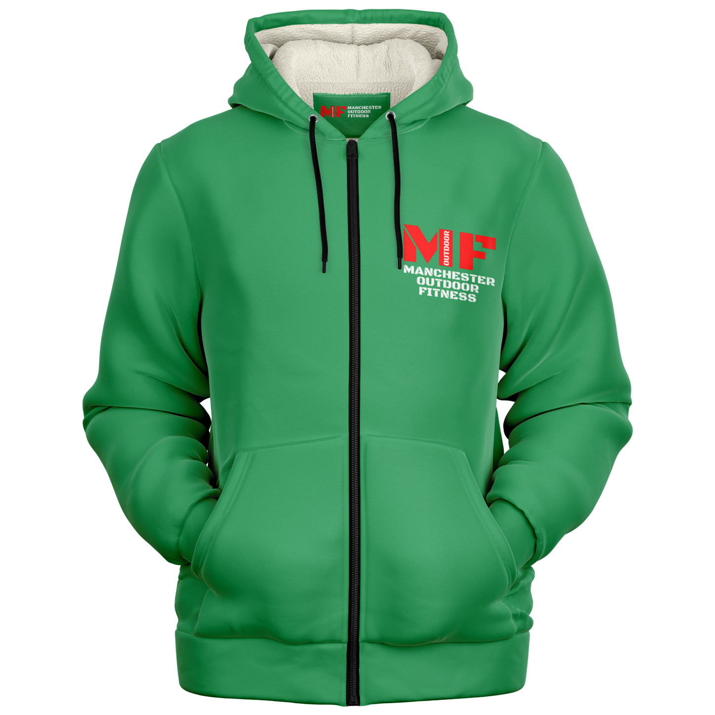 MF Green Microfleece Zip hoodie