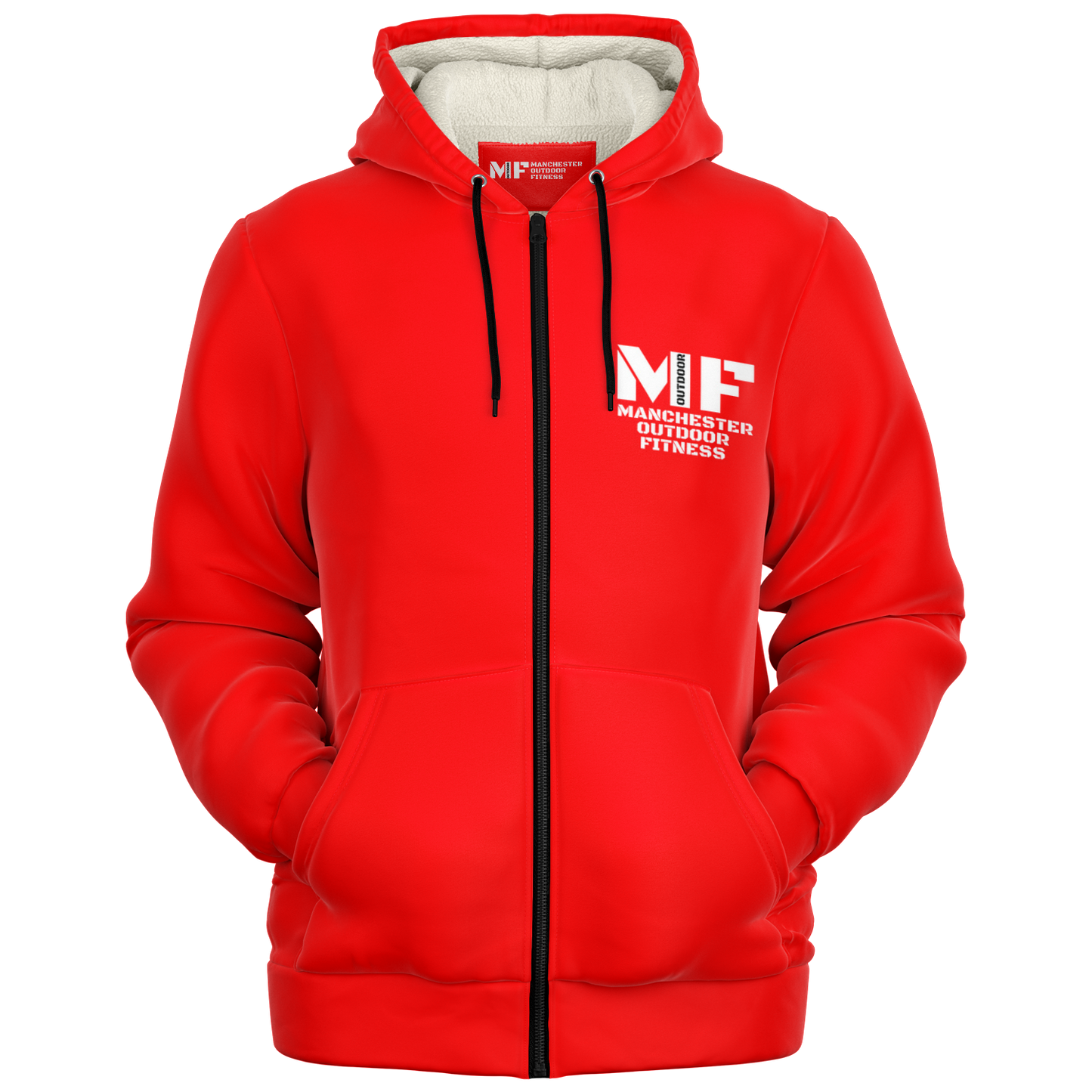 MF Red Microfleece Zip hoodie