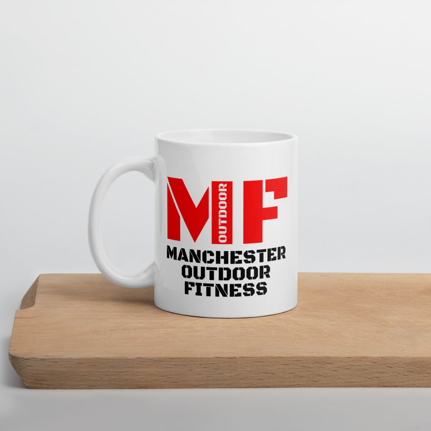 White glossy mug - I Do it Outdoors