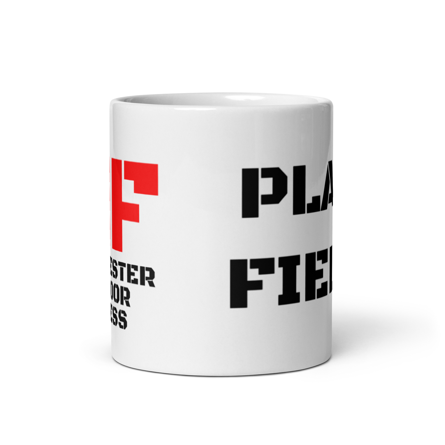 White glossy mug - Platt Fields