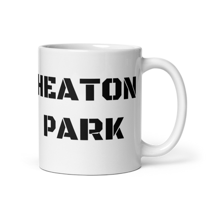 White glossy mug - Heaton Park