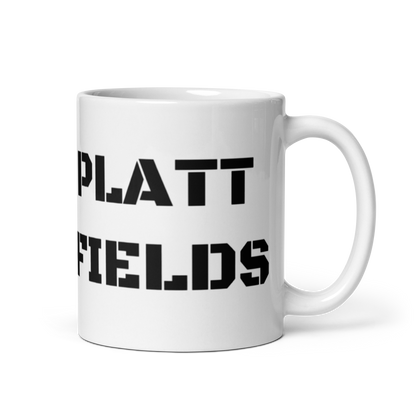 White glossy mug - Platt Fields