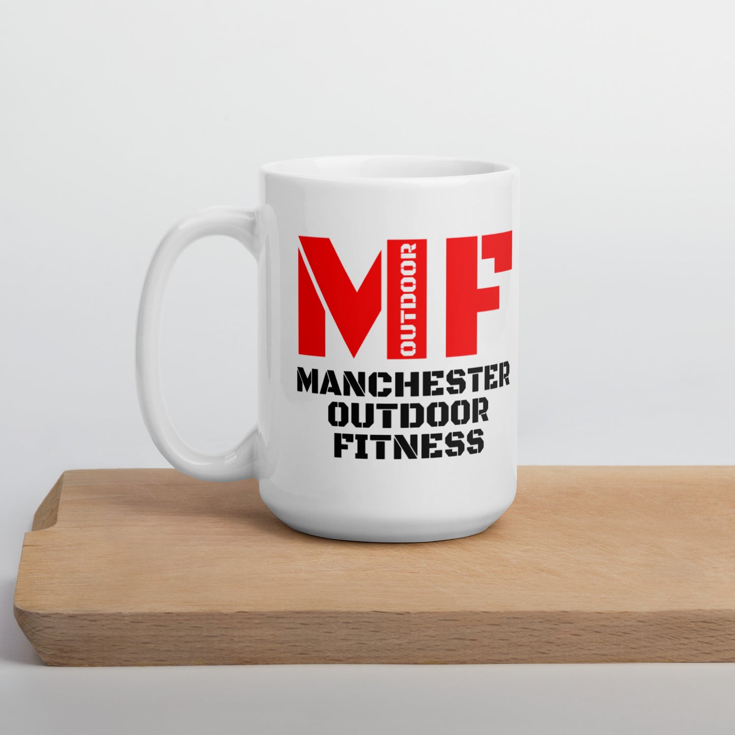 White glossy mug - I Do it Outdoors