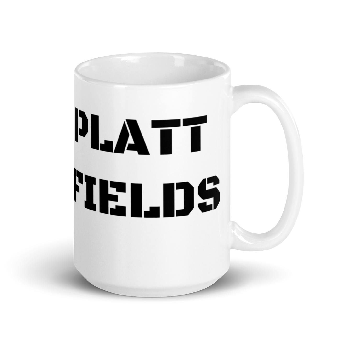 White glossy mug - Platt Fields
