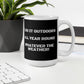 White glossy mug - I Do it Outdoors
